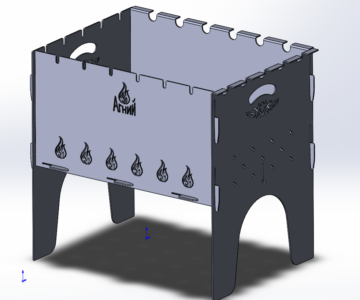 3D модель Мангал разборный 2мм