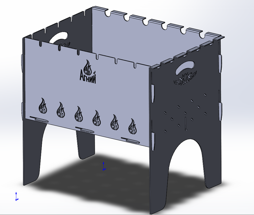 3D модель Мангал разборный 2мм