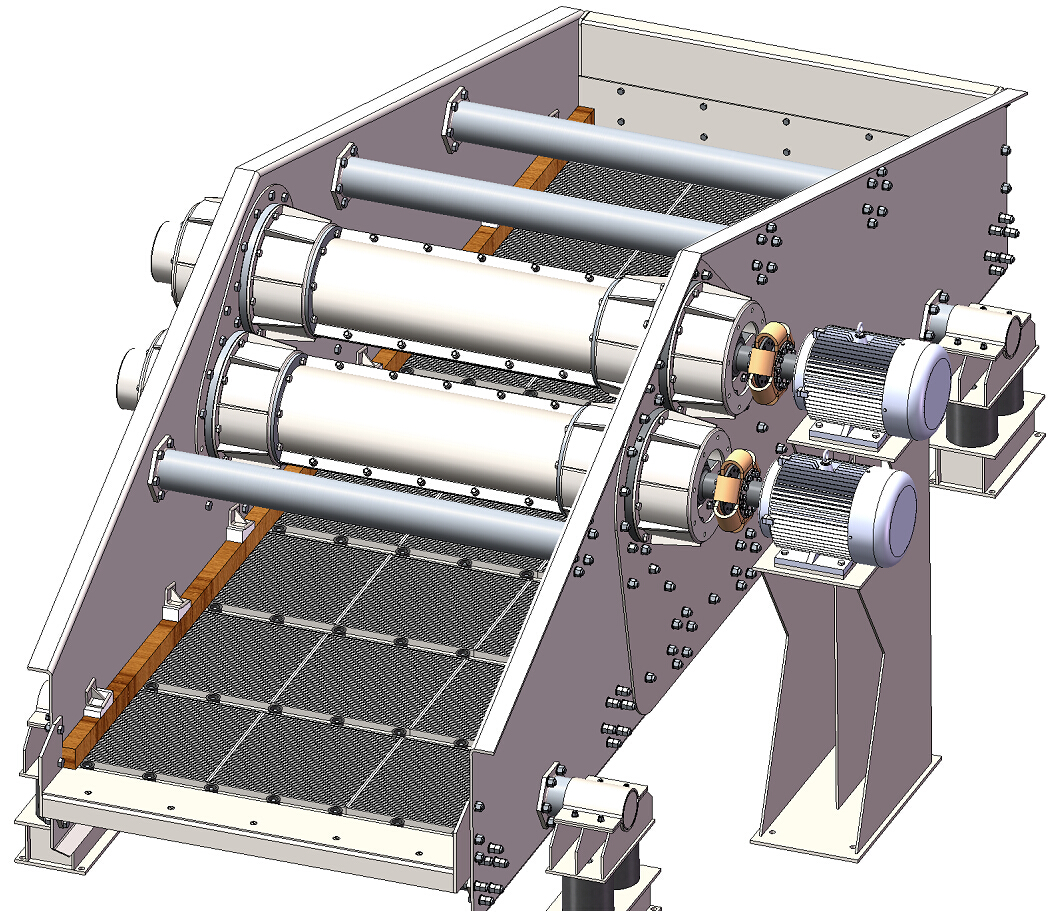 3D модель Линейный вибрационный грохот ZK1548