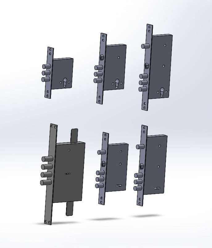 3D модель Подборка замков Гардиан 32.01, 30.12, 30.15, 20.02, 32.15, 32.11