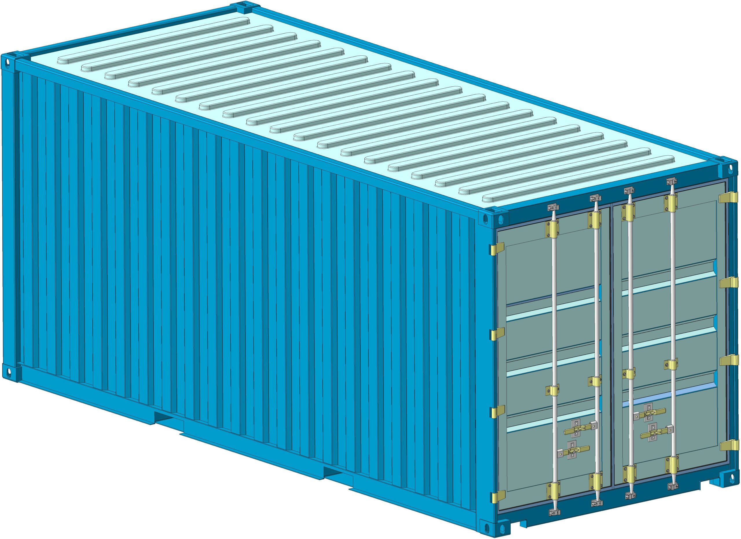 3D модель Контейнер морской Container Shipping 20ft ISO