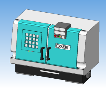 3D модель Станок токарный с ЧПУ SK400