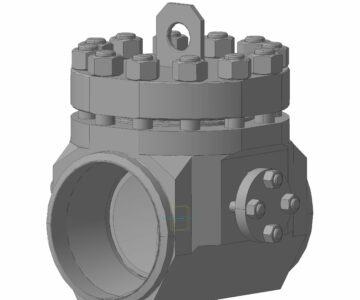 3D модель Затвор обратный Ду 300
