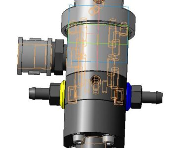 3D модель Кран трёхходовой для пневматических приборов