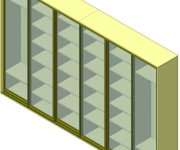 3D модель Шкаф-купе для стандартной панельной 3х комнатной квартиры в корридор (3d модель)