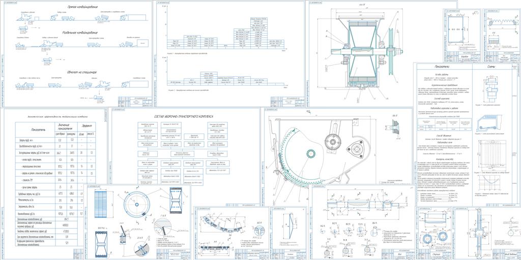 Чертеж Разработка устройства доработки колосового вороха комбайна Дон-1500Б