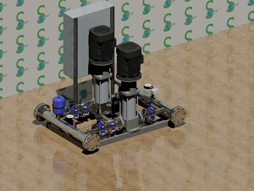 3D модель Насосная станция повышения давления на насосах CNP CDL 20-7