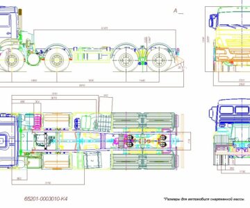 Чертеж Габаритный чертеж 65201-0003010-К4ГЧ
