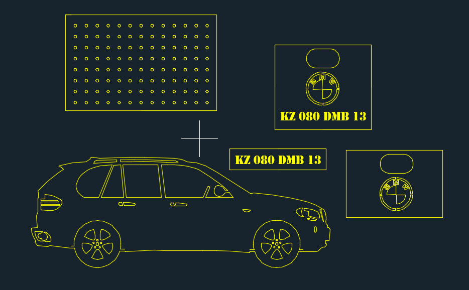 Чертеж Мангал BMW X5