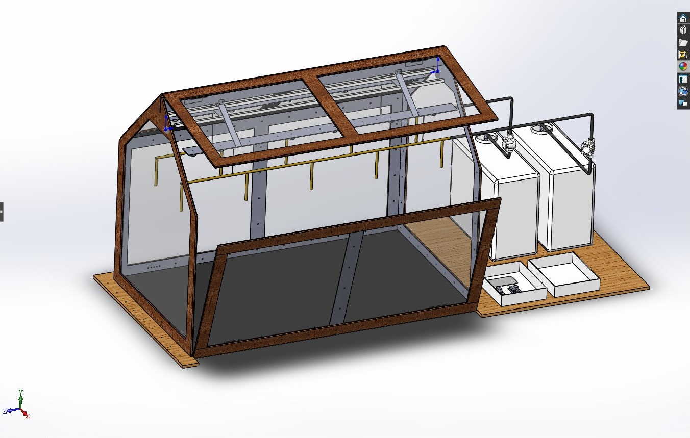 3D модель Теплица парник с автоматизацией