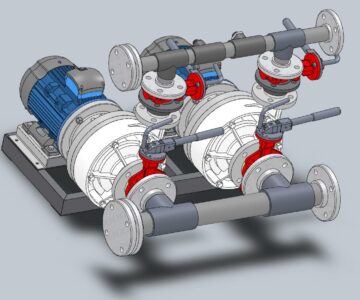 3D модель Насосная станция на базе 2-х насосов CMO 40-160