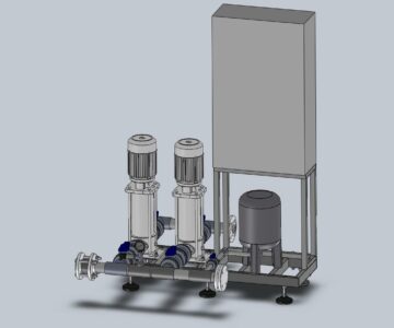 3D модель Насосная станция на базе 2-х насосов SGV 15-4