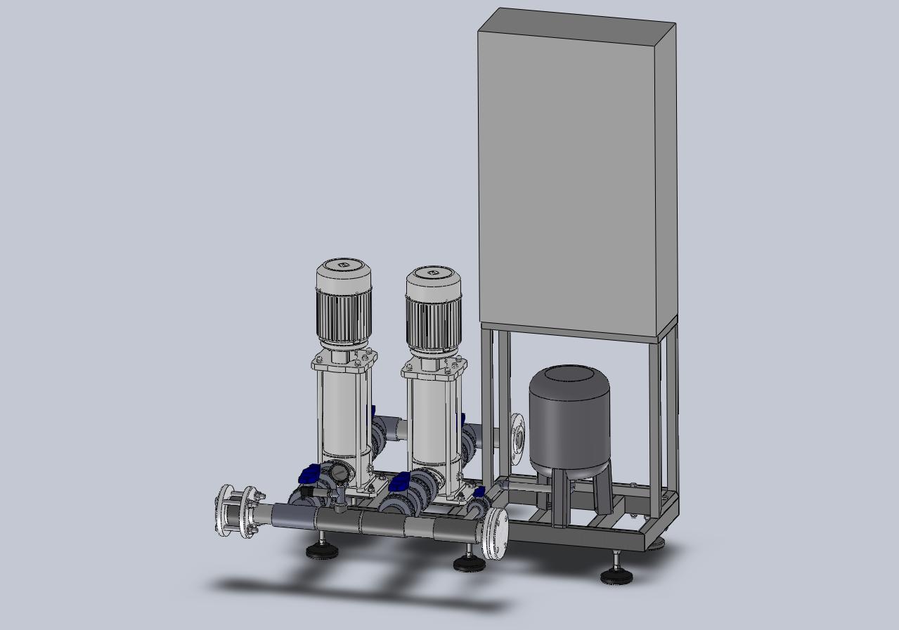 3D модель Насосная станция на базе 2-х насосов SGV 15-4