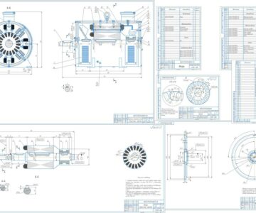 Чертеж Проектирование двигателя постоянного тока