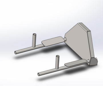 3D модель Брусья приварные + DXF для раскроя