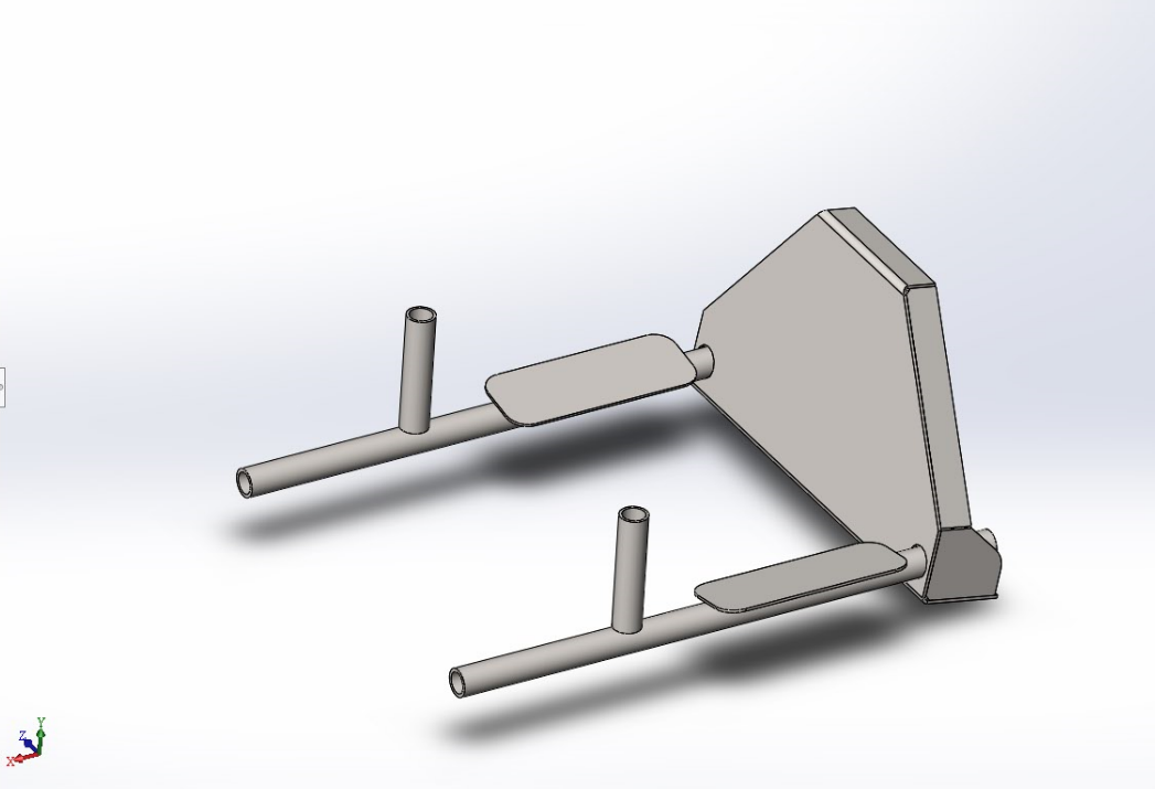 3D модель Брусья приварные + DXF для раскроя