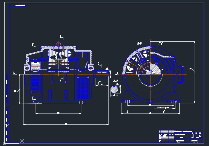Чертеж Проект двигателя постоянного тока