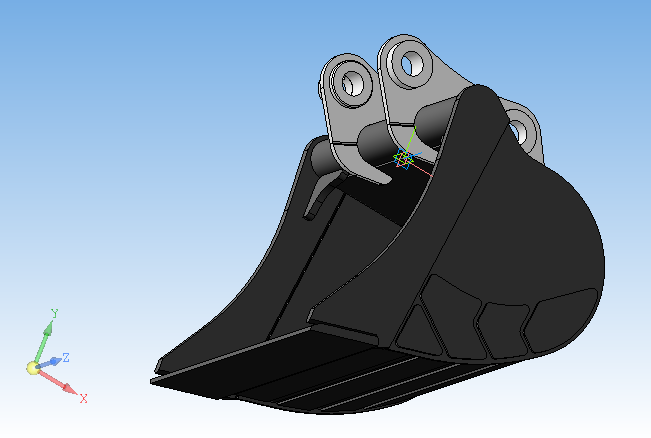 3D модель Ковш для экскаваторов  объем 1,5 м3