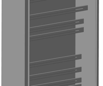 3D модель Шкаф системы подготовки проб и измерений. Габариты ВхШ: 1820х800 мм