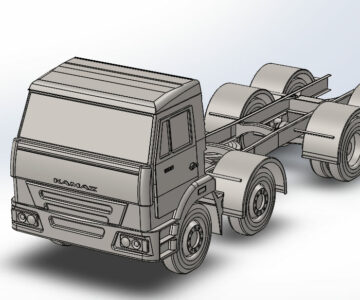 3D модель Шасси Камаз 6540