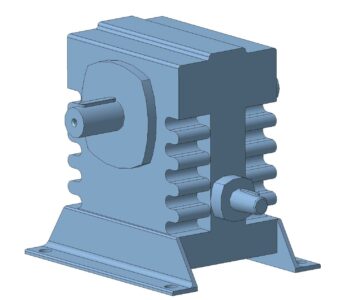 3D модель Редуктор червячный 2Ч-80 (габаритная модель)