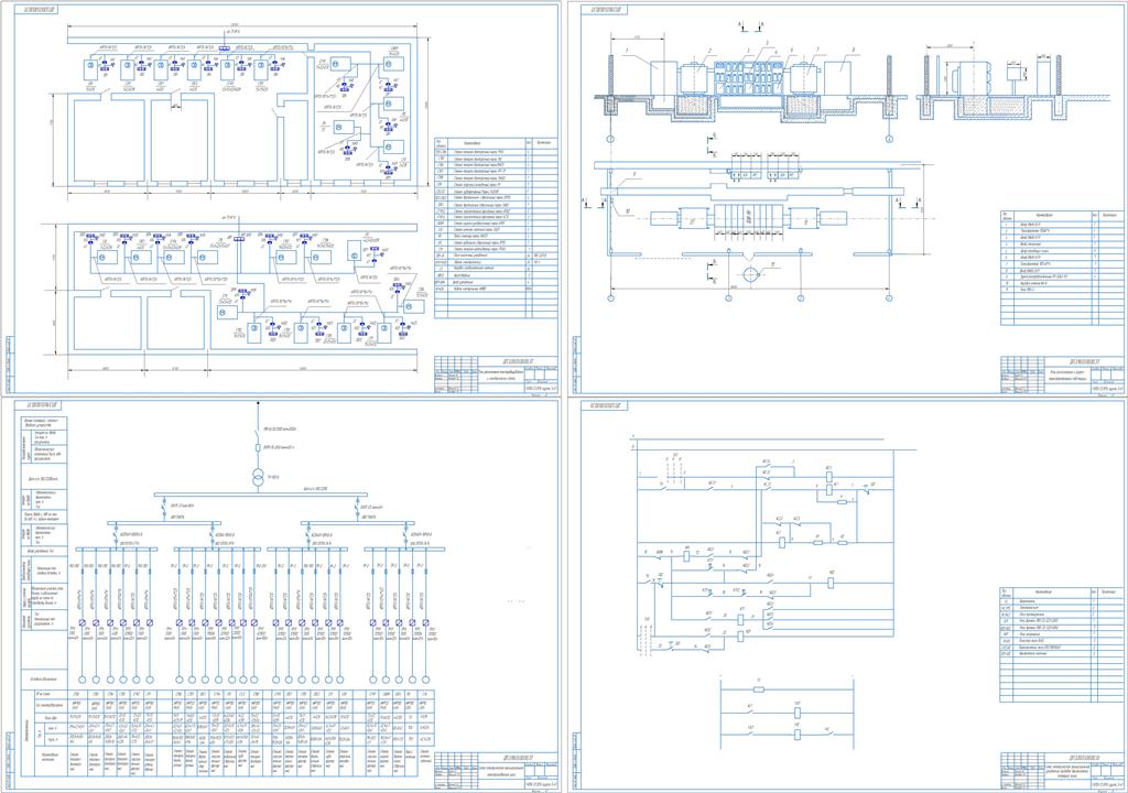 Чертеж Электрическое и электромеханическое оборудование механического участка ОАО "Магнитогорский метизно-металлургический завод"