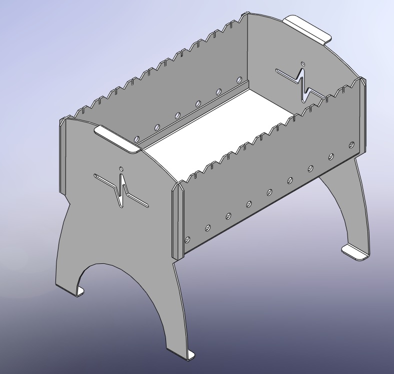 3D модель Мангал "Пульс" 450х300