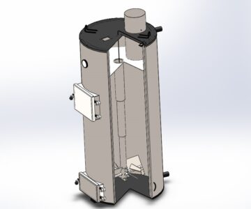3D модель Котел длительного горения 50кВт