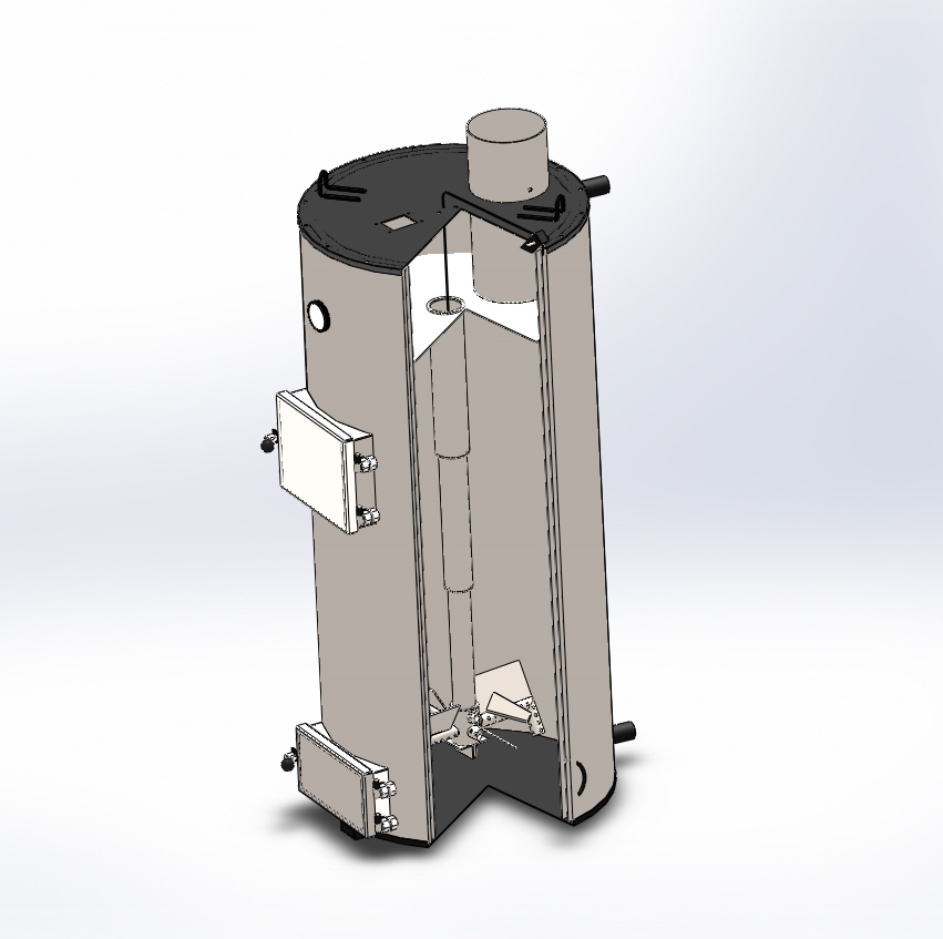 3D модель Котел длительного горения 50кВт