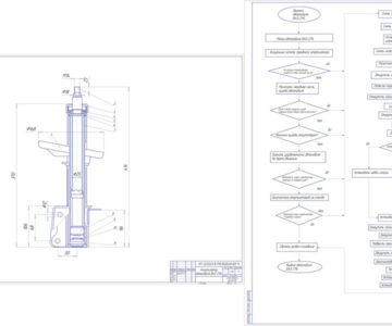 Чертеж Разработка технологического процесса замены переднего амортизатора автомобиля ВАЗ-2114.
