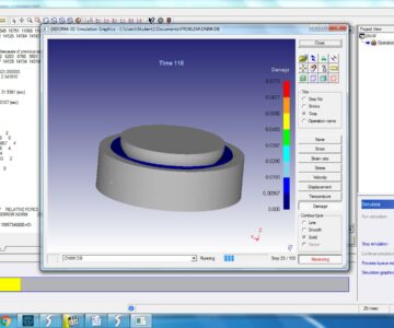 3D модель Процесс выдавливания днища