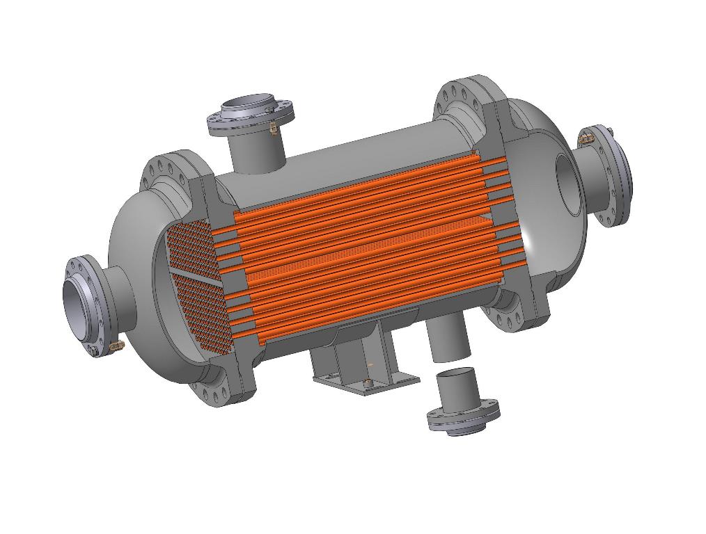 3D модель Теплообменник Dв=800 мм двуходовой