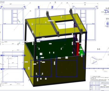 3D модель Кабина крановая, универсальная, открытого типа.