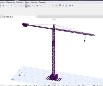 3D модель 3D модель башенного крана в ARCHICAD