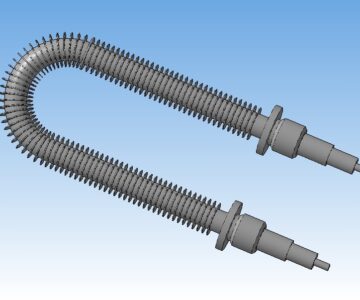3D модель Трубчатые электро нагреватели ребристые - ТЭНР.