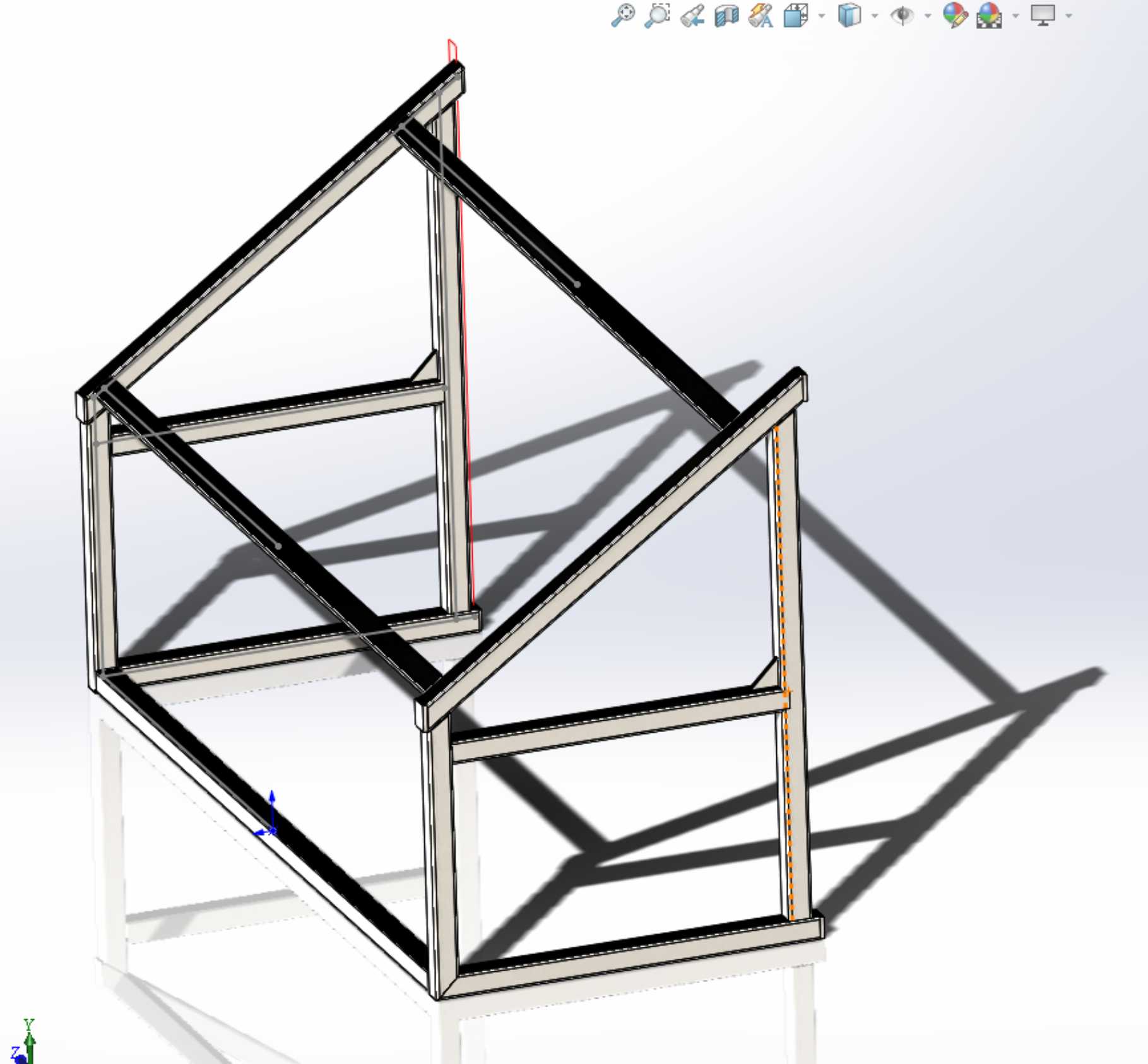 3D модель Каркас из квадратных труб