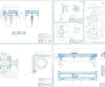 Чертеж Разработка крана мостового грузоподъемностью 100/50 тонн