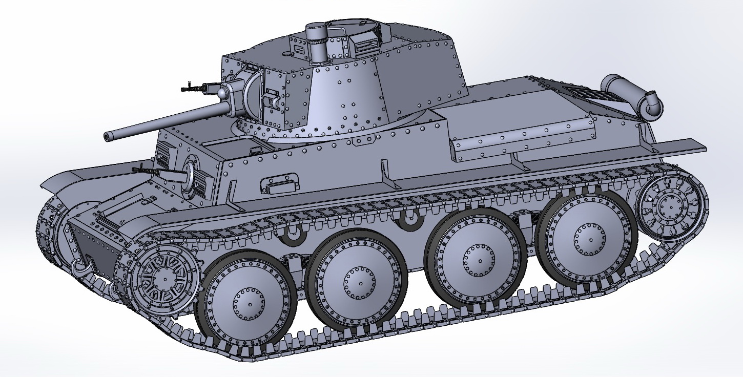 3D модель Легкий танк Pz.Kpfw. 38 (t) F