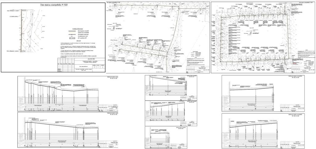 Чертеж Проект полосы отвода газопровода