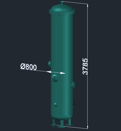 3D модель Модель газосепаратора сетчатого ГС1-2,5-800-1