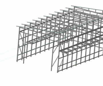 Чертеж Металлокаркас ангара 12х5х6