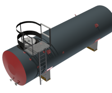 3D модель Резервуар горизонтальный стальной РГС-20