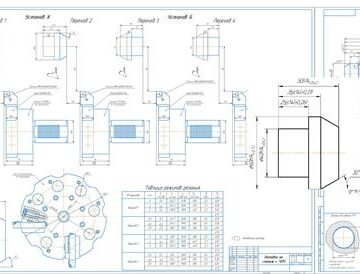 Чертеж Разработка инструментальной наладки для обработки детали