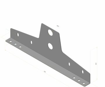 3D модель Кронштейн универсальный на крышу для снегозадержания