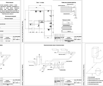 Чертеж Отопление частного магазина, дома и офиса в г. Батайск