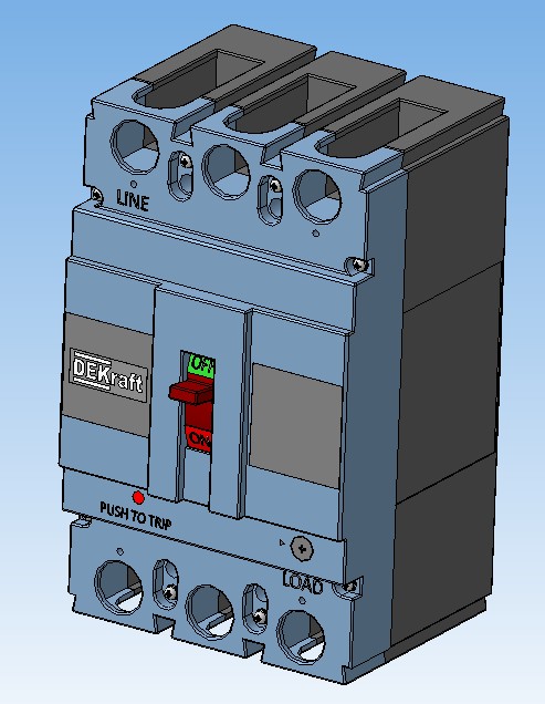 3D модель Автоматический выключатель ВА-332 80А DEKraft