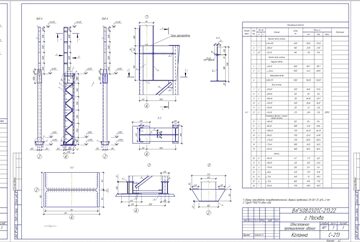 Чертеж Проектирование и расчёт конструкций одноэтажного промышленного здания с полным каркасом