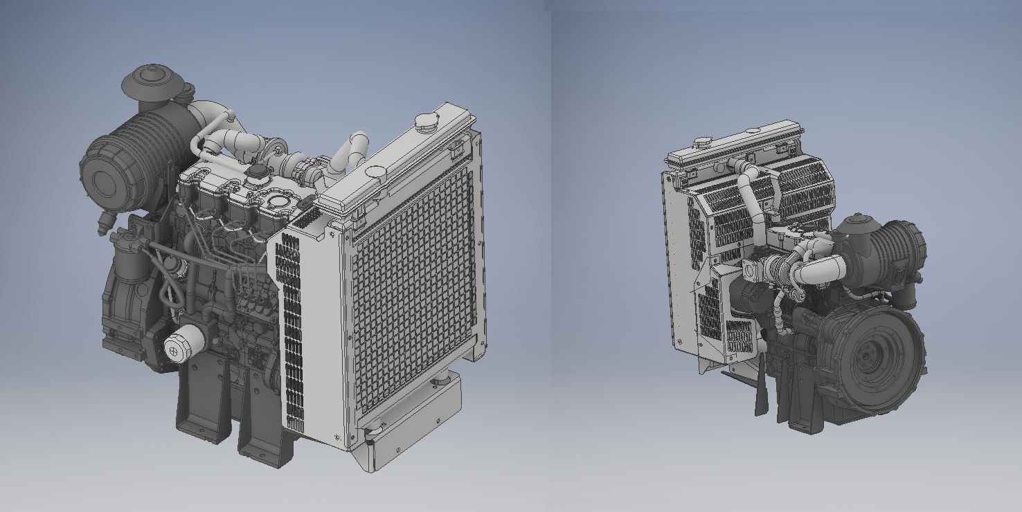 3D модель Дизельный двигатель Caterpillar C1.1