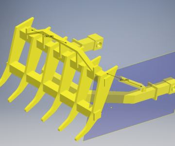 3D модель Ковш корчевателя собирателя