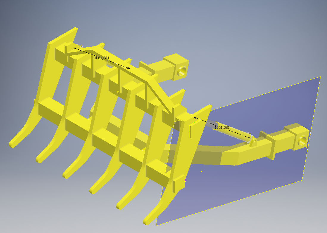 3D модель Ковш корчевателя собирателя